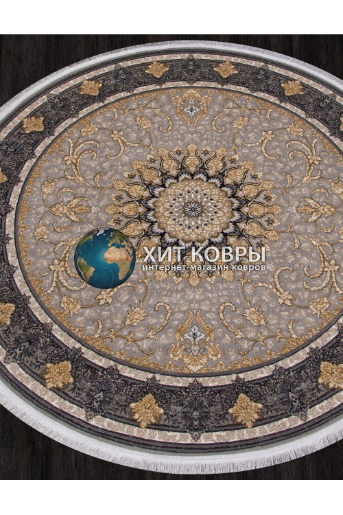 Иранский ковер Kashan 752192 Бежевый круг